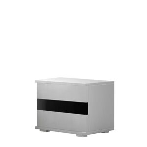 Nočný stolík LUCCA 45 cm biela/čierna