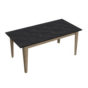 Jedálenský stôl LORENZ 90 cm čierna/hnedá