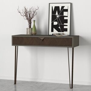 Konzolový stolík Linea 90 cm hnedý/sivý