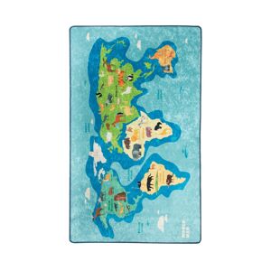 Detský koberček Mapa 140x190 cm modrý