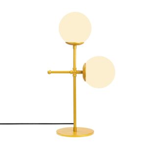 Stolová lampa s 2 žiarovkami Mudoni zlatá