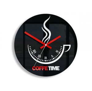 Nástenné hodiny Coffe Time čierne