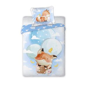Detská bavlnená posteľná bielizeň Fox 004 - 100x135 cm
