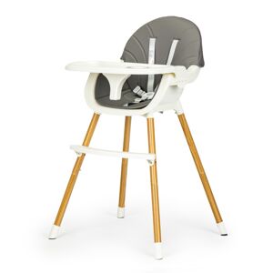 Detská jedálenská stolička 2v1 Colby EcoToys sivá