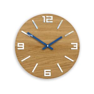 Nástenné hodiny Arabic Wood hnedo-modré