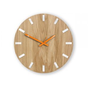 Nástenné hodiny Simple Oak hnedo-oranžové