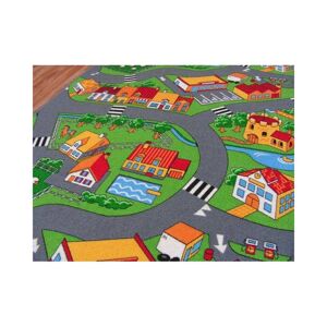 Detský koberec ROAD farebný