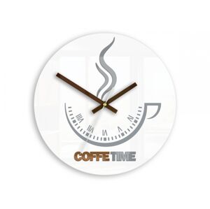 Nástenné hodiny Coffe Time biele