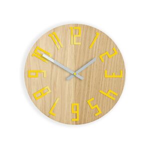 Nástenné hodiny Drevo hnedo-žlté